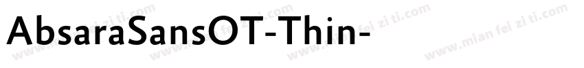 AbsaraSansOT-Thin字体转换
