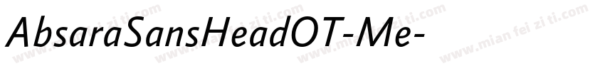 AbsaraSansHeadOT-Me字体转换