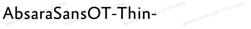 AbsaraSansOT-Thin字体转换
