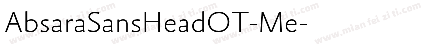 AbsaraSansHeadOT-Me字体转换