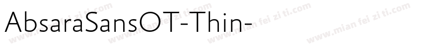 AbsaraSansOT-Thin字体转换