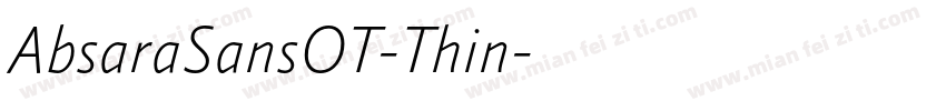 AbsaraSansOT-Thin字体转换