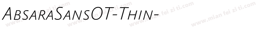 AbsaraSansOT-Thin字体转换