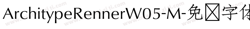 ArchitypeRennerW05-M字体转换
