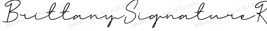BrittanySignatureReg字体转换