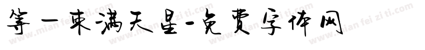 等一束满天星字体转换