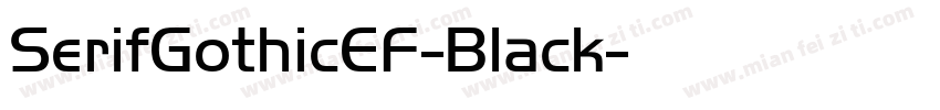 SerifGothicEF-Black字体转换