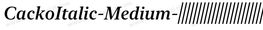 CackoItalic-Medium字体转换