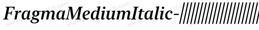 FragmaMediumItalic字体转换
