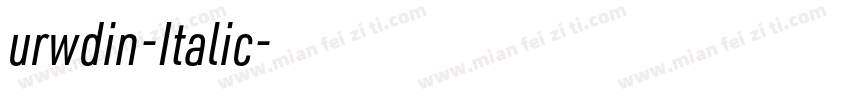 urwdin-Italic字体转换