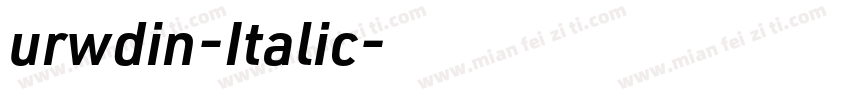 urwdin-Italic字体转换