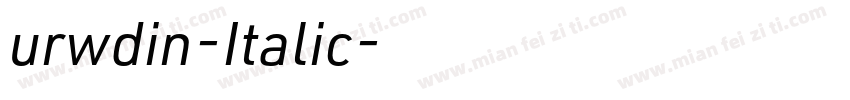 urwdin-Italic字体转换
