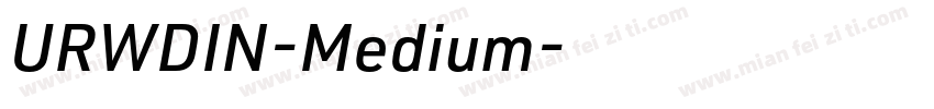 URWDIN-Medium字体转换