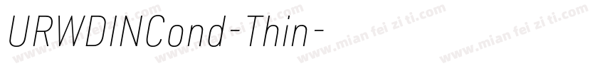 URWDINCond-Thin字体转换