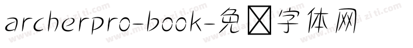 archerpro-book字体转换