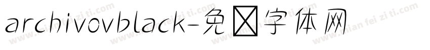 archivovblack字体转换