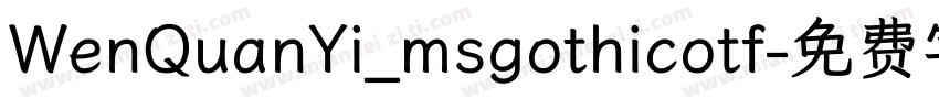 WenQuanYi_msgothicotf字体转换