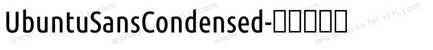 UbuntuSansCondensed字体转换