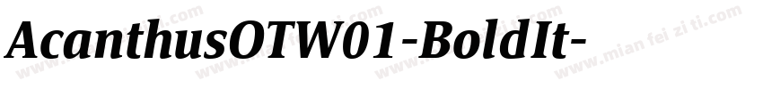 AcanthusOTW01-BoldIt字体转换