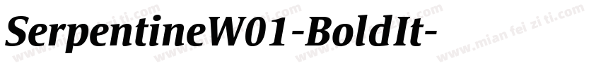 SerpentineW01-BoldIt字体转换