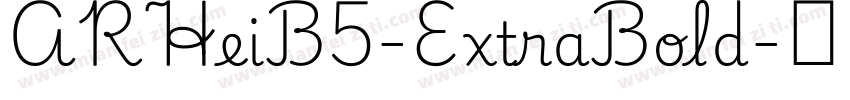 ARHeiB5-ExtraBold字体转换