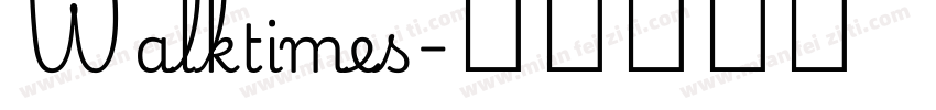 Walktimes字体转换