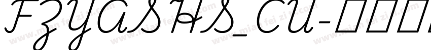 FZYASHS_CU字体转换