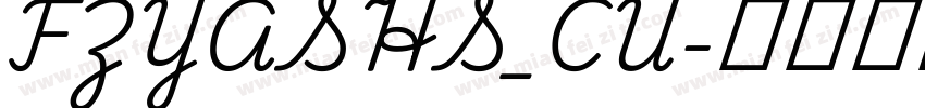 FZYASHS_CU字体转换