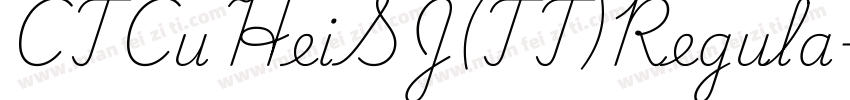CTCuHeiSJ(TT)Regula字体转换