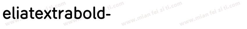 eliatextrabold字体转换