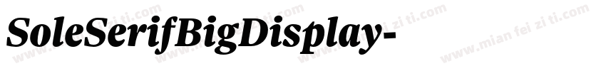 SoleSerifBigDisplay字体转换