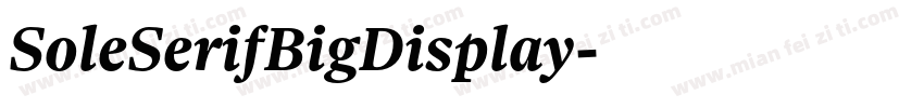 SoleSerifBigDisplay字体转换