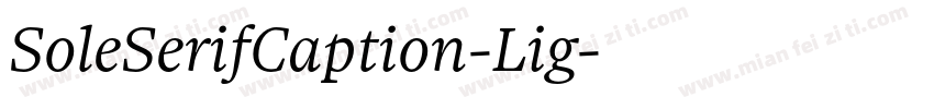 SoleSerifCaption-Lig字体转换