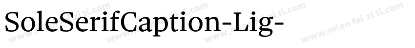 SoleSerifCaption-Lig字体转换