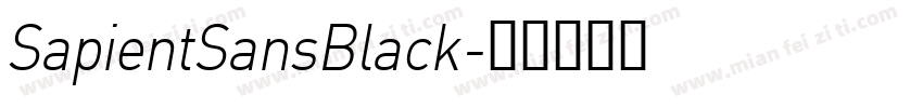 SapientSansBlack字体转换