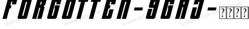 Forgotten-9gAj字体转换