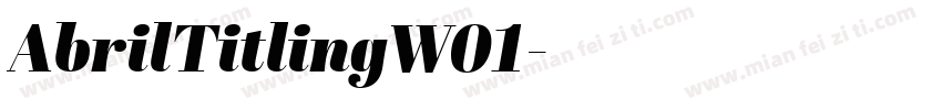 AbrilTitlingW01字体转换