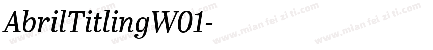 AbrilTitlingW01字体转换