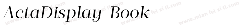 ActaDisplay-Book字体转换