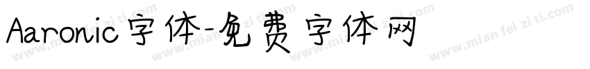 Aaronic字体字体转换