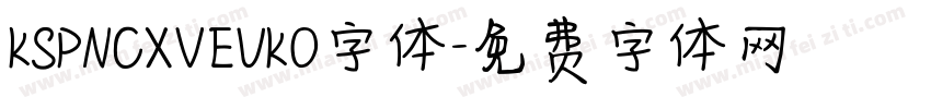 KSPNCXVEUKO字体字体转换