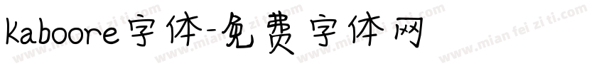 Kaboore字体字体转换