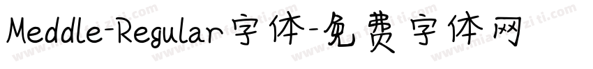 Meddle-Regular字体字体转换