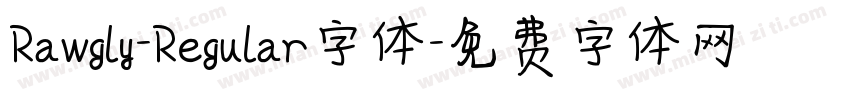Rawgly-Regular字体字体转换