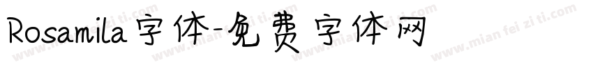 Rosamila字体字体转换
