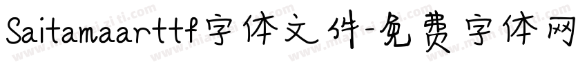 Saitamaarttf字体文件字体转换