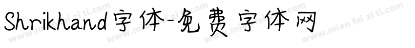 Shrikhand字体字体转换