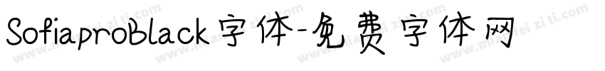SofiaproBlack字体字体转换