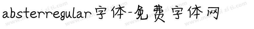 absterregular字体字体转换