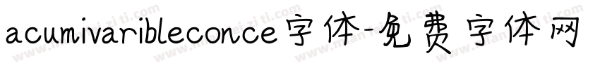 acumivaribleconce字体字体转换